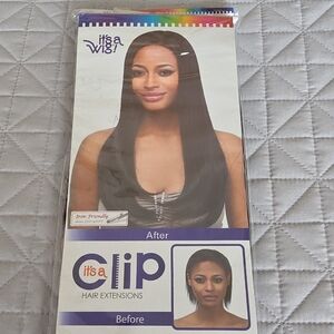 Clip-In Hair Extensions 18" - Dark Brown (7 Piece)